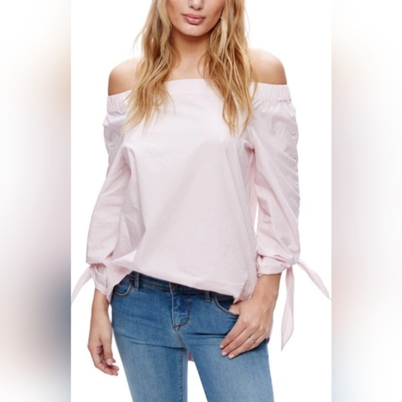 Free People Show Some Shoulder Top in Blush  Small - Picture 1 of 5